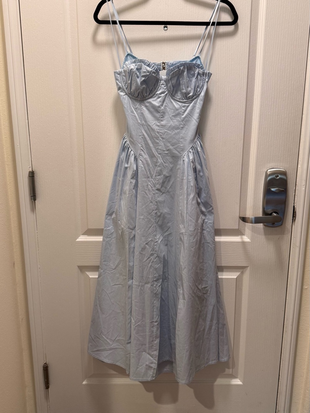 NIA Alice Dress vintage inspired MIDI dress Blue Summer Brunch Dress size S NWT - Picture 4 of 8